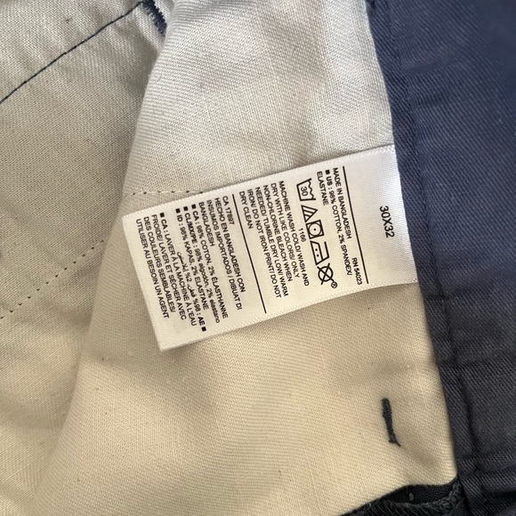 Old Navy Ultimate Slim Chino Pants Mens 30/32 Soft Blue Cotton 4 Pocket VGUC - Picture 6 of 6